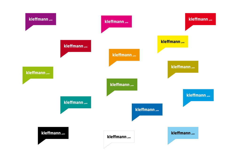 Farbvariationen des neuen Logos / Corporate Design Kleffmann GmbH